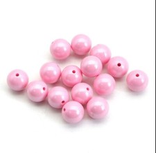 5 pc. Pink Candy iridescent Silicone 15mm beads Food Grade silicone Solid color