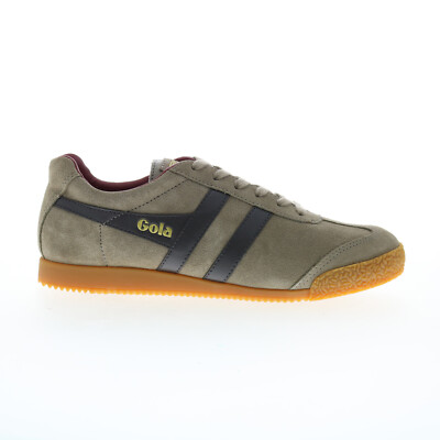 Gola Harrier Suede CMA192 Mens Gray Suede Lace Up Lifestyle Sneakers Shoes