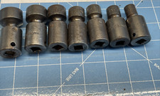 Mac Xup 38in. 6 Point Swivel Black Impact Socket Set 7 38-34