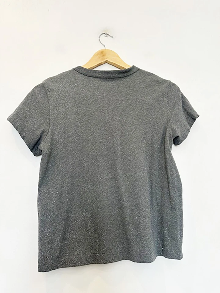 Designer T Alexander Wang Size S Grey Cotton Glitter Women's T-Shirt - image 2 of 4