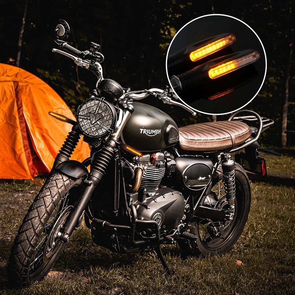 Motorcycle LED Turn Signal Lights For Triumph Daytona 675 765 750 1100 675R 955i Foto 2 de 4