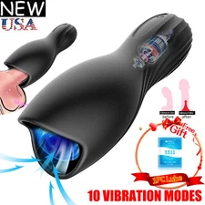 Men Masturbator Automatic Handsfree Stroker Cup Penis Oral Sex Toy Masterbators
