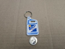 Shell Rotella T 15W-40 Oil Vintage Keychain Key Chain Ring Loop Holder Tether 