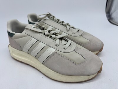 Adidas Retropy E5 Athletic Sneaker Men's Alumina White Leather Lace-Up - 10.5