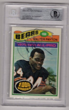 Walter Payton Signed 1977 Topps All Pro #360 Beckett BGS MB Autograph