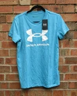 Ladies Under Armour Womens T-Shirt Logo Graphic Top Aqua Ex Lge 44" Chest BNWTs