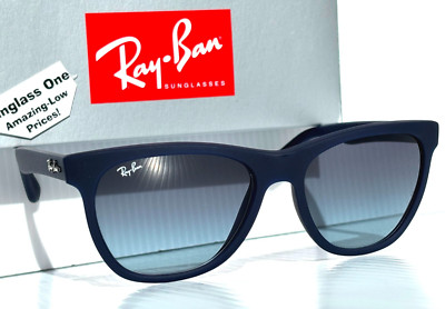 NEW RAY BAN Matte Blue Frame Gradient Blue Grey Lens Sunglass RB 4184 895/96