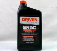 Racing Motor Engine Oil "Driven" SR50 Conventional 20W-50  "1 Quart"