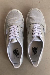 silver sparkly vans