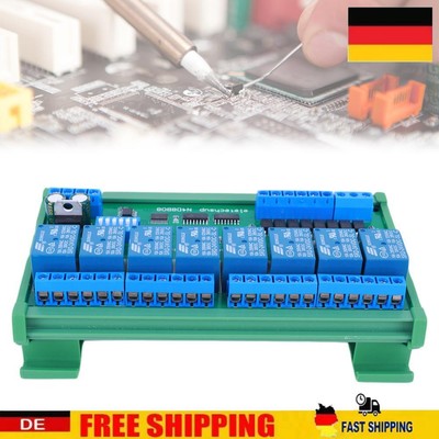 DC 12V 24V 8CH UART RS485 Relaismodul DIN35 C45 Modbus RTU Steuerschalterplatine