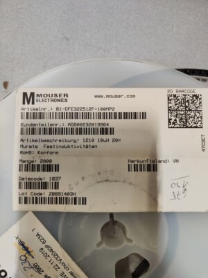 Murata 1210 10uH Induktivitäten - Gebraucht, 230 Stück, Keine Verpackung