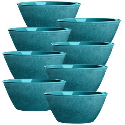 Epicurean Potters Reaktive Glasur Türkis Melamin/Kunststoff Schüsseln Set für 8