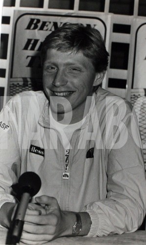 Photo de presse vintage de Tennis, Wimbledon, Boris Becker