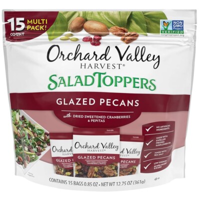 Orchard Valley Salad Toppers Glazed Pecans Cranberries & Pepitas 12.75 Oz 1-Pack