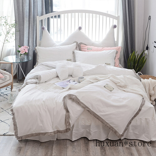 Princess Bedding Set Tassels Duvet Cover Bed Sheet Twin Queen King Size