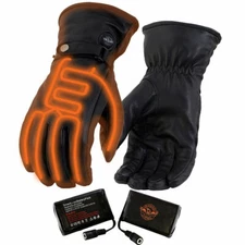 Milwaukee Leather MG7519SET Men’s Black Heated ‘Fashion Gloves’  i-Touch Fingers