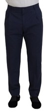 DOLCE & GABBANA Pants Dark Blue Cotton Chino Formal Trouser IT56/W42/XL 860usd