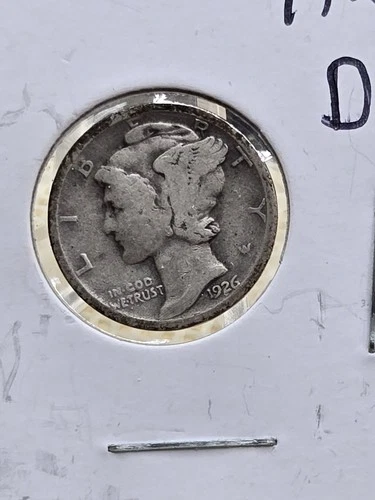 1926 D mercury dime 90% silver coin SEE PHOTOS FOR CONDITION ship Ebay Envelope