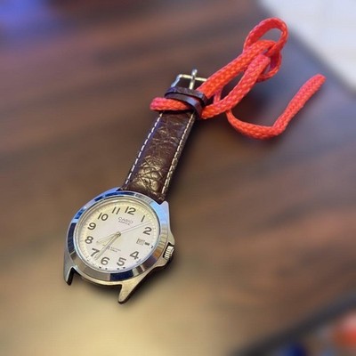 CASIO Analog Watch Silver/Brown Casio EF-120