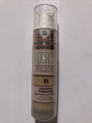 Makeup Revolution IRL Filter Longwear Foundation Matte F5 Light NEW