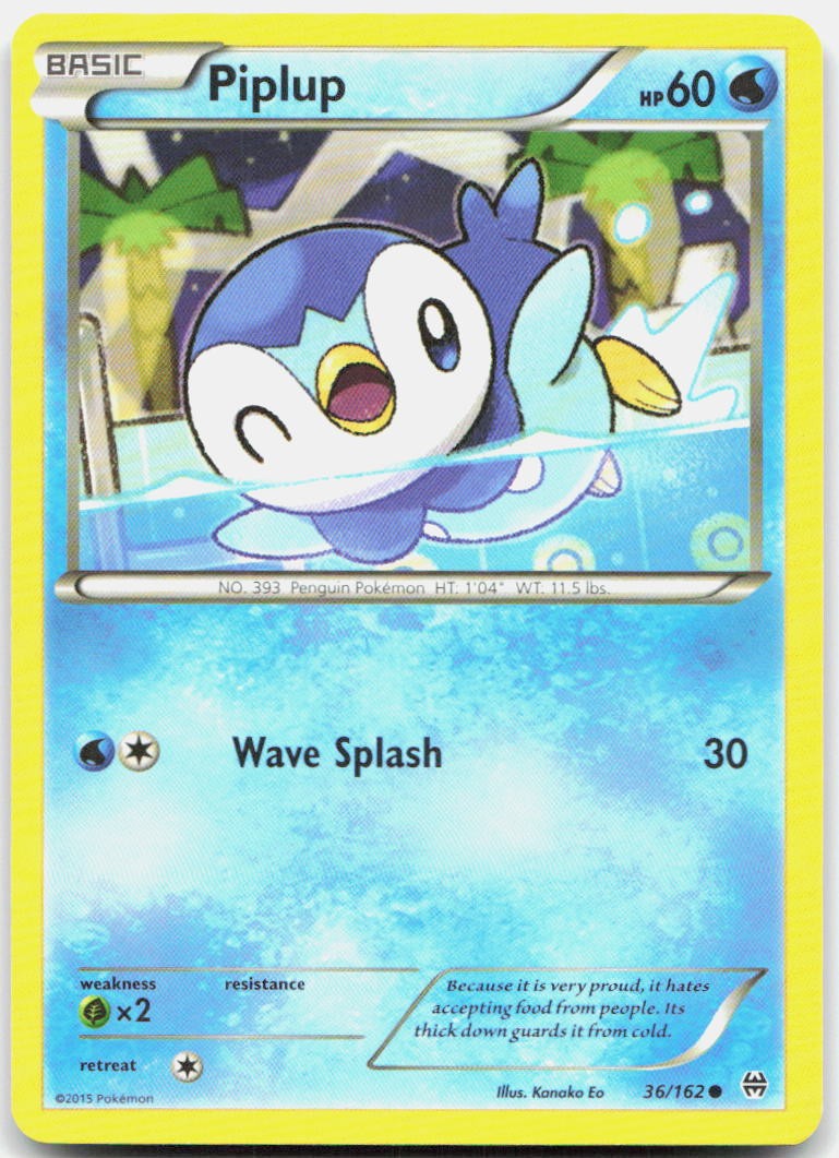 Piplup 36/162 Common BREAKthrough Pokemon Lightly Played