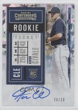 2020 Panini Contenders Rookie Cracked Ice Ticket 20/23 Aaron Civale Auto 0a6