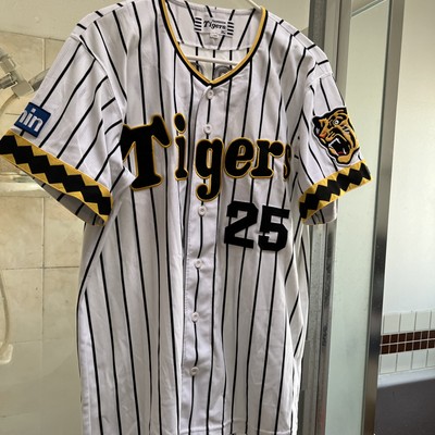 NEW MIZUNO Japan NPB HANSHIN TIGERS Baseball Jersey LARGE WHITE 25