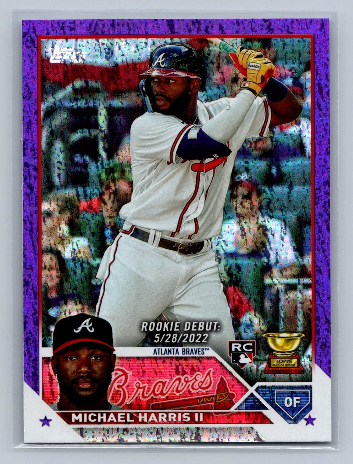 MICHAEL HARRIS III 2023 Topps Update PURPLE RC Rookie /799 #US225 Atlanta Braves