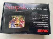 SUNPAK DIGITAL PHOTO FRAME 3.5  TFT LED DISPLAY SLIDESHOW EASY SET UP SEALED BOX
