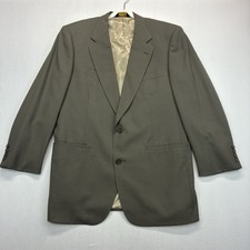 Vintage Brooks Brothers Makers Blazer 42R Taupe Wool USA Made 2 Button 32L 22P2P