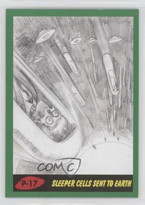 2017 Topps Mars Attacks: The Revenge Penciled Emerald Green #P-17 1s3