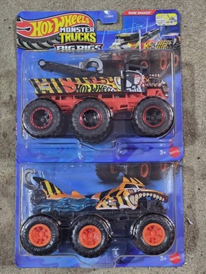 NEW 2026 Hot Wheels Monster Truck Big Rigs Bone Shaker & Tiger Shark 1:64 