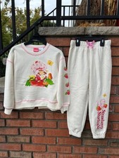New Tags NWT STRAWBERRY SHORTCAKE Appliqued Embroid Sweatshirt  Pants Girls 6/7