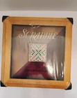 Hasbro Scrabble Board Game Wooden Box Vintage Graphics Tiles Velvet Pouch