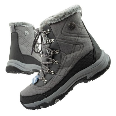 Skechers Trego-Gold Blues Damen Winterstiefel Schneestiefel Boots Grau