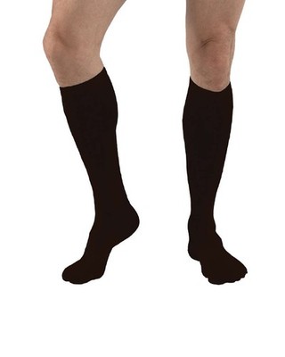 Activa 2 PACK Men's Dress Socks Ribbed Style 15-20mmHg (Black) Small (Buy 1 get