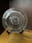Federal Depression Clear Glass Footed Cake Plate 11.25 In Diameter x .75” VTG