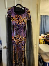 Womens Multicolored Sequin Dress