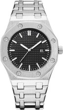 Reloj de Cuarzo Multifuncional Impermeable de Acero Inoxidable para Hombres