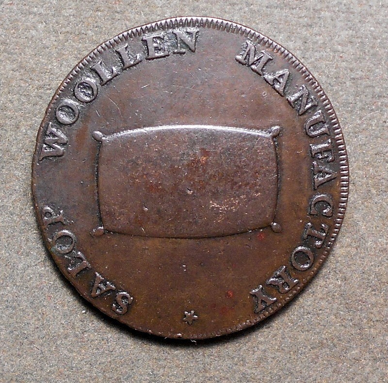 Great Britain 1793 1/2d Shropshire-19, Shrewsbury, copper, 28mm, vf
