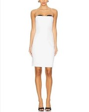 NWT Alice And Olivia Ada Peekaboo Bustier Midi Dress $395 Size S
