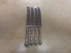 Lot of 4 Reed and Barton Mirrorstele Butter Knives Sterling Silver Handle