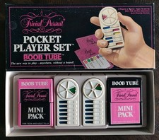 Vintage Trivial Pursuit Pocket Player Set Boob Tube 1987 Handheld Travel Game