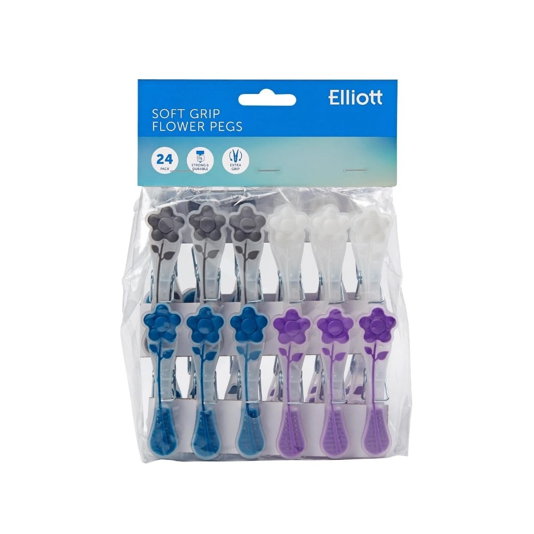 Elliott Extra Strong, Soft Grip, Mini Pack of 24, Multi-coloured (Assorted)