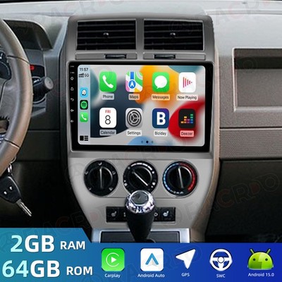 Android 15 Car Radio Stereo GPS NAVI For Jeep Compass Patriot 2006-2010 +Cam 64G