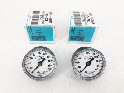 Lot of 2 New Dixon GC235 Dry Gauge 0-200psi 2'' Face 1/4'' Back Mount