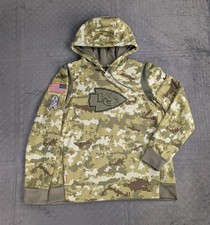 Kansas City Chiefs Hoodie Nike Camouflage Salute to Service Military Women Large