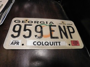 Georgia GA Expired License Plate Tag # 959 ENP Colquitt
