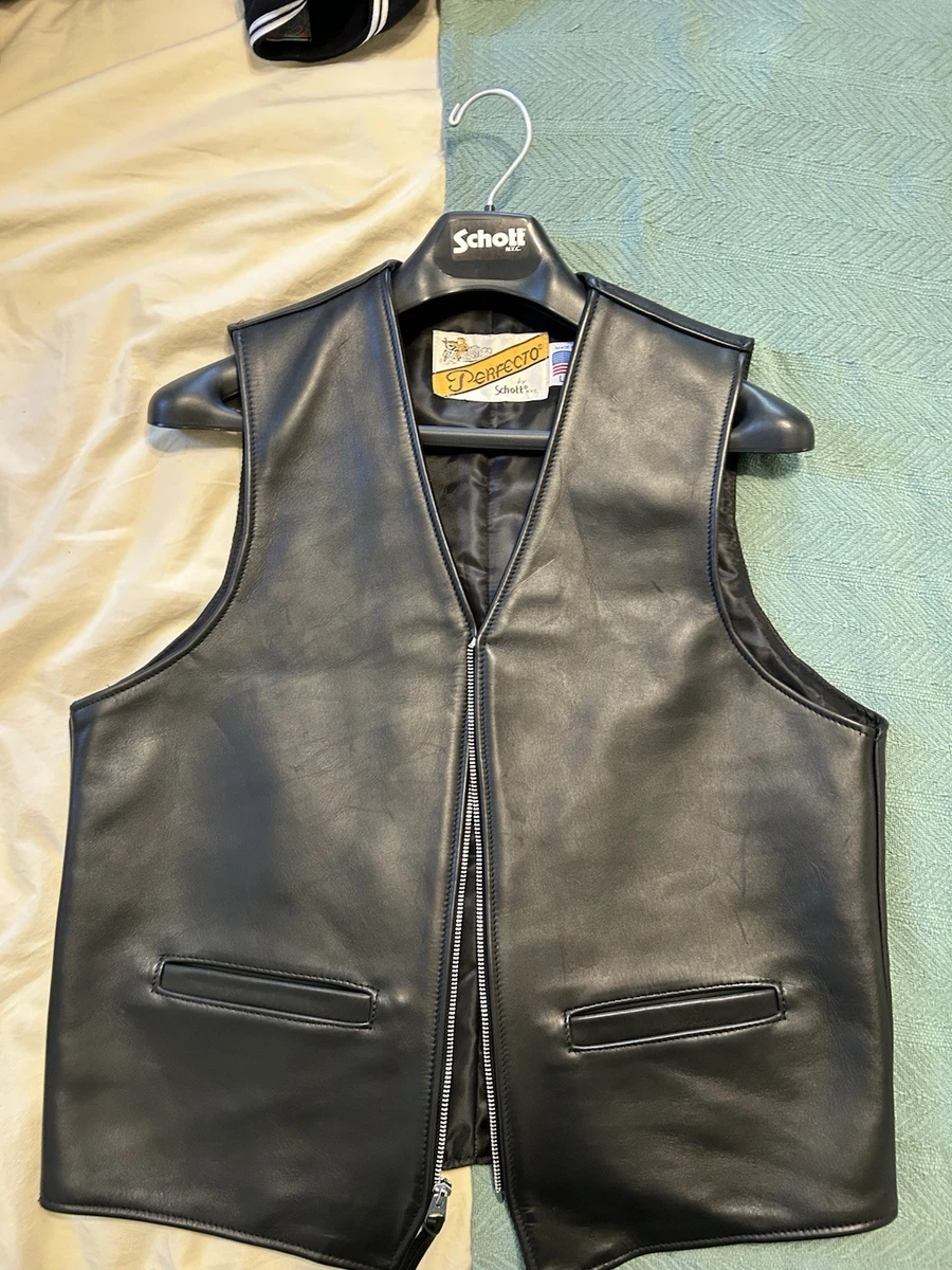 SCHOTT Vest Coats, Jackets & Vests Leather Outer Shell for Men for