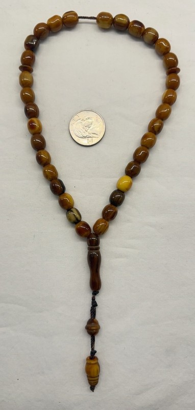 Vintage Antique Baltic Amber Rosary Prayer Beads Butterscotch 33+ Beads 28g